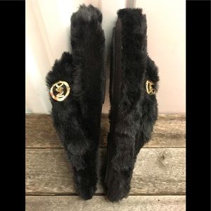 Women’s Michael Kora Faux Fur Flip Flop Slippers
